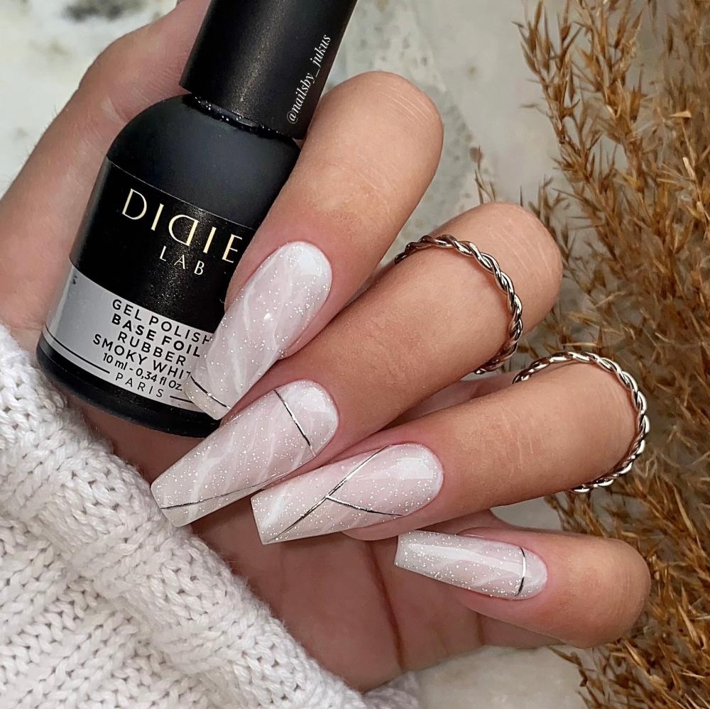 Gellak Base Coat Didier Lab Rubber Base Foil Smoky White