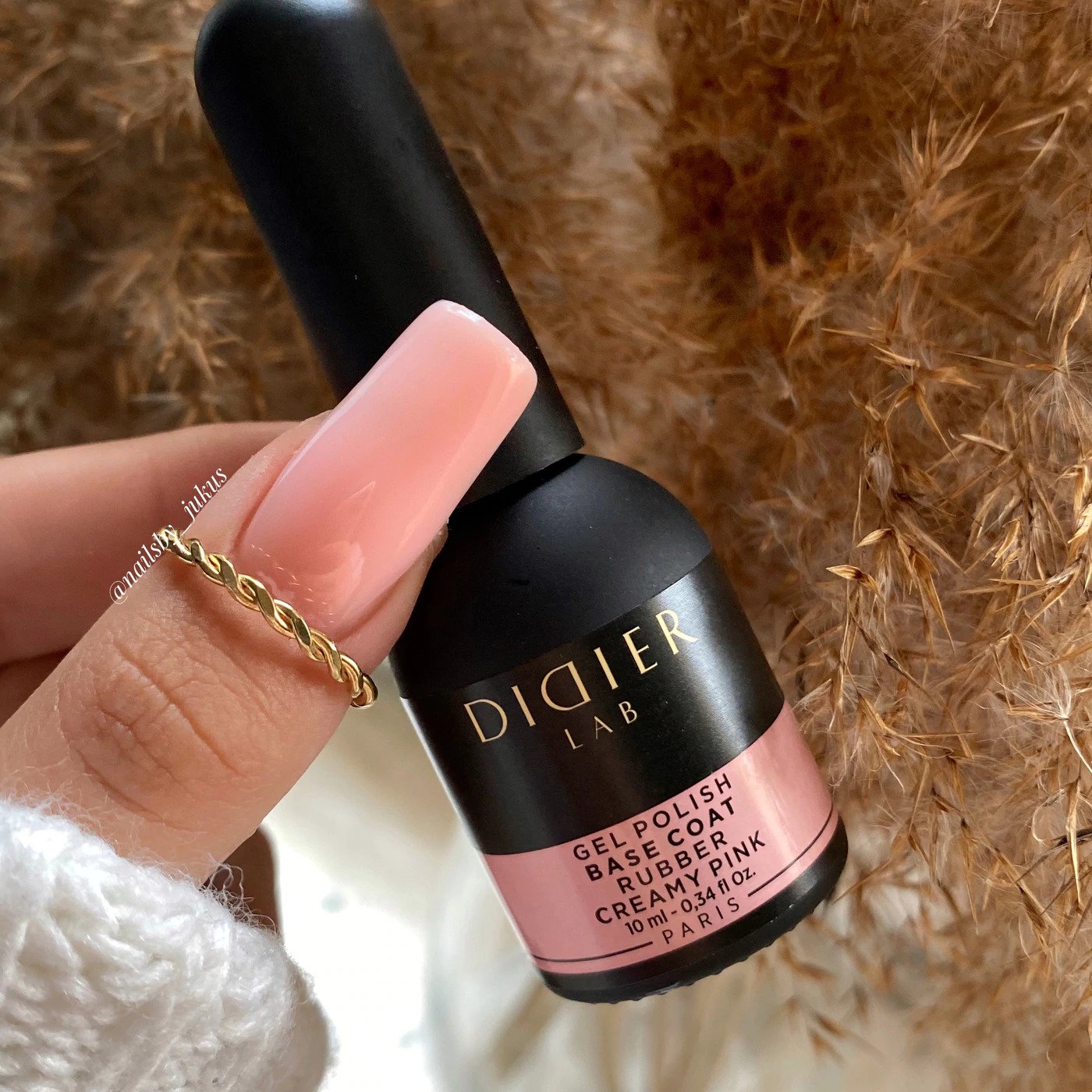 Gellak Base Coat Didier Lab Rubber Base Creamy Pink