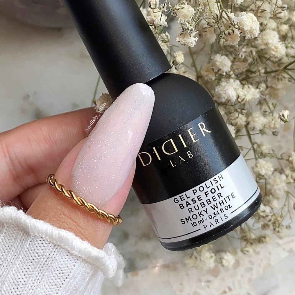 Gellak Base Coat Didier Lab Rubber Base Foil Smoky White